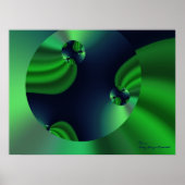 Tierra Earth Cooles Fraktal Abstrakter Kunst Poster (Vorne)