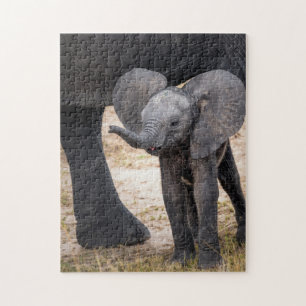 Tierrätsel Mutter und Tier Elefant Pho Puzzle
