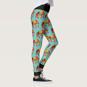 Tierrechte - Elefant Silhouette Fraktal 1 Leggings