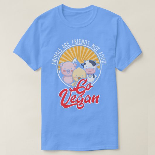 Tierrechte Freunde Lebensmittel Fleisch Vegan Vege T-Shirt (Design vorne)