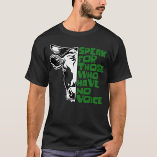 Tierrechte Veganes Zitat Kuh-Gesicht T-Shirt