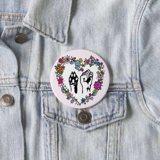 Tierrechtknopf Button (Beispiel)