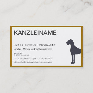Tierrechtsanwalt Visitenkarte