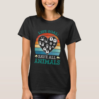 Tierrechtsorganisation LIFE GOAL Rette alle Tiere T-Shirt