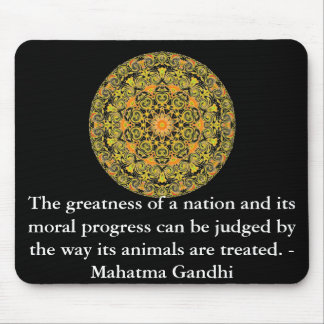 Tierrechtzitat - Mahatma Gandhi Mousepad