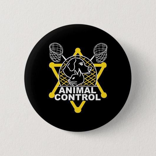 Tierreferent Catcher Cats Hunde Funny Lon Button (Vorderseite)