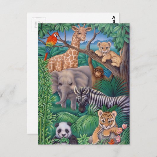 Tierreich Postkarte (Vorne/Hinten)