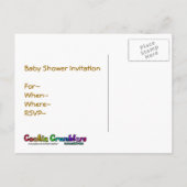 Tierreise - Schokolade Kinderdusche Einladung (Rückseite)