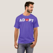 Tierrettung Adoption lustig T-Shirt (Vorne ganz)