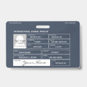 Tierrettung Ausweis (Rückseite)