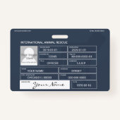 Tierrettung Ausweis (Rückseite)