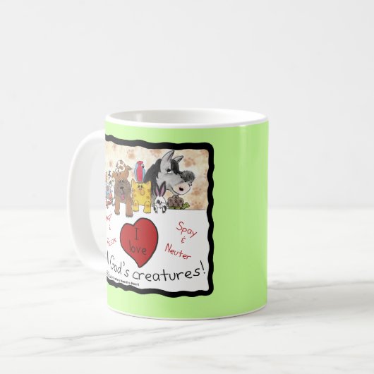 Tierrettung-I-Liebe Alle Gottheiten Kaffeetasse (Vorderseite Links)