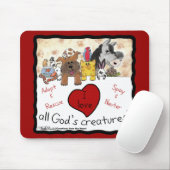 Tierrettung-I-Liebe Alle Gottheiten Mousepad (Mit Mouse)