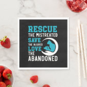 Tierrettung Tierrechte Tieradoption Serviette (Beispiel)