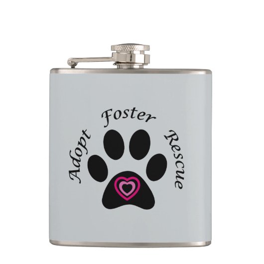 Tierrettungs-Flasche Flachmann (Vorderseite)