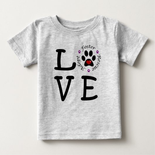 Tierrettungs-Liebe-Baby-Geldstrafe-Jersey-T - Baby T-shirt (Vorderseite)