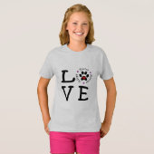 Tierrettungs-Liebe Girl's Ringer T - Shirt (Vorne ganz)