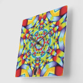 Tiers Kaleidoskop Quadratische Wanduhr (Winkel)