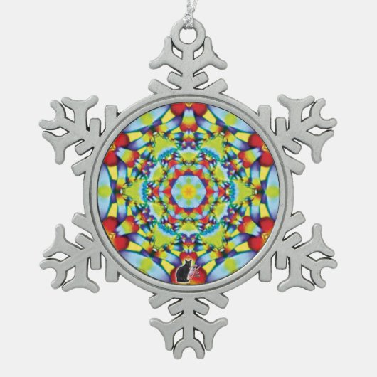 Tiers Kaleidoskop Snowflake Ornament (Vorderseite)