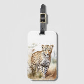 Tiersafari Leopard Gepäckanhänger (Vorderseite Vertikal)