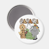 Tiersafari Magnet (Vorderseite/Rückseite)