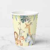 Tiersafari niedliche geschlechtsneutrale gelbe Dus Pappbecher (Links)