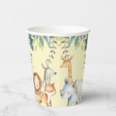 Tiersafari niedliche geschlechtsneutrale gelbe Dus Pappbecher (Rechts)