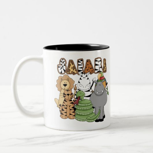 Tiersafari Zweifarbige Tasse (Links)