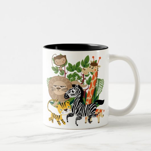 Tiersafari Zweifarbige Tasse (Rechts)
