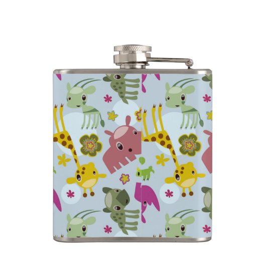 Tiersafarimuster Flachmann (Rückseite)