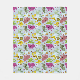 Tiersafarimuster Fleecedecke
