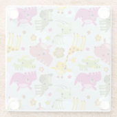 Tiersafarimuster Glasuntersetzer (Rückseite)