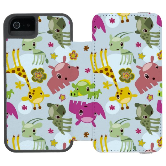 Tiersafarimuster Incipio iPhone Geldbeutel-Hülle (Folio Geöffnet)