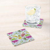 Tiersafarimuster Rechteckiger Pappuntersetzer (Vor Ort)