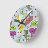 Tiersafarimuster Runde Wanduhr (Winkel)