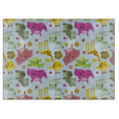 Tiersafarimuster Schneidebrett (Vorderseite)