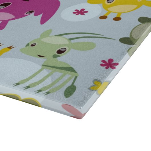 Tiersafarimuster Schneidebrett (Ecke)