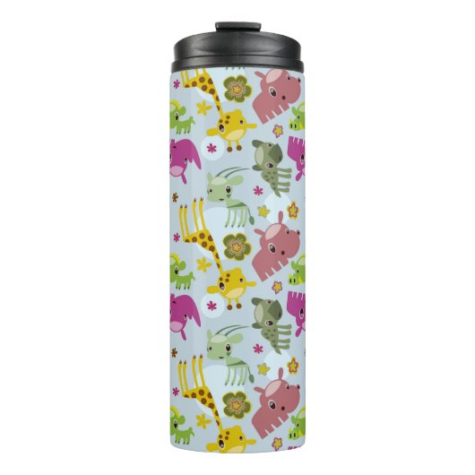 Tiersafarimuster Thermosbecher (Vorderseite)