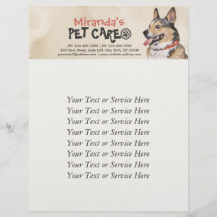 Tiersalon für Pflege, Fellpflege, Hundesitting und Flyer