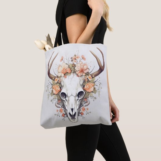 Tierschädel Delikate Blume Tasche (Von Nahem)