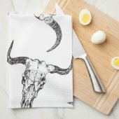 Tierschädel Geschirrtuch (Viertel Falte)