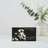 Tierschädel mit einem Kranz wild lebender Blume Visitenkarte (Stehend Vorderseite)