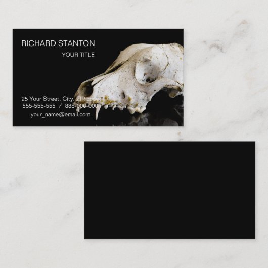 Tierschädel Visitenkarte (Vorne/Hinten)