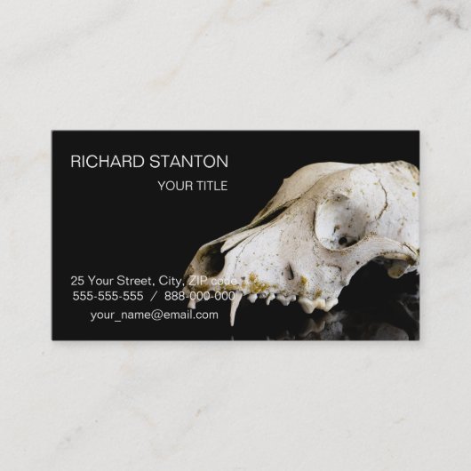 Tierschädel Visitenkarte (Vorderseite)
