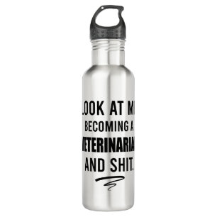Tierscharzt-Shirt Lustiges Veterinär-Abschlussgesc Edelstahlflasche