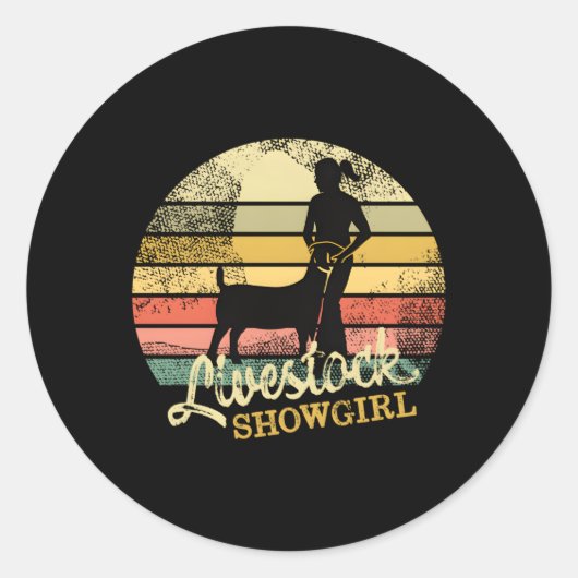 Tierschauspass mit Ziegen auf der Messe Runder Aufkleber (Vorderseite)