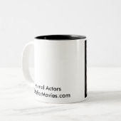 Tierschauspieler bei ExtrasForMovies.com Zweifarbige Tasse (Vorderseite Links)