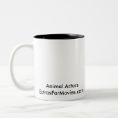 Tierschauspieler bei ExtrasForMovies.com Zweifarbige Tasse (Links)