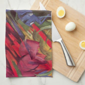 Tierschicksale von Franz Marc, Vintage kubistische Geschirrtuch (Viertel Falte)