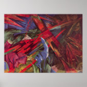 Tierschicksale von Franz Marc, Vintage kubistische Poster (Vorne)